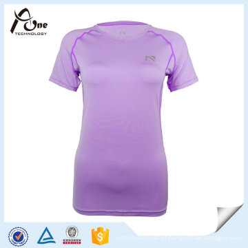 Moda Fitness T Shirt Mulheres Fitted Blank Gym Wear